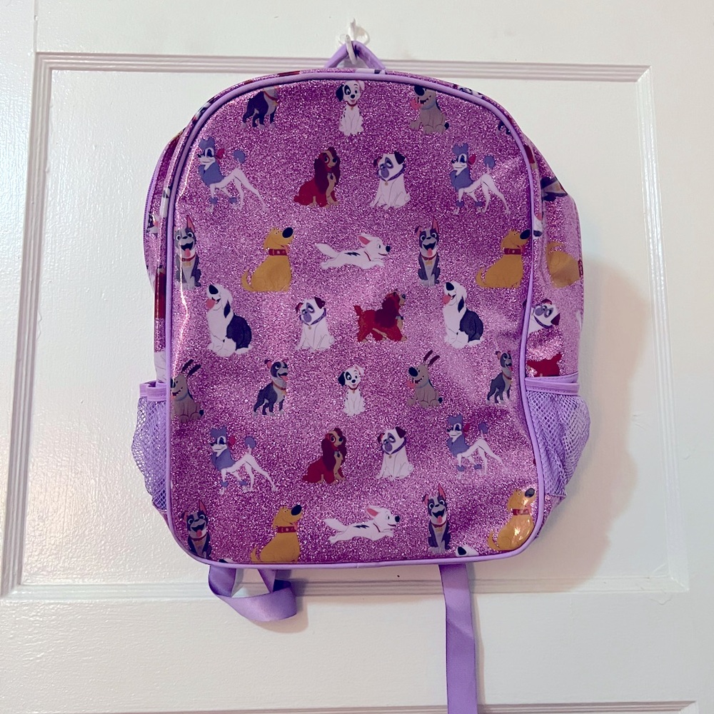 Disney Store Disney Dogs pink glitter backpack